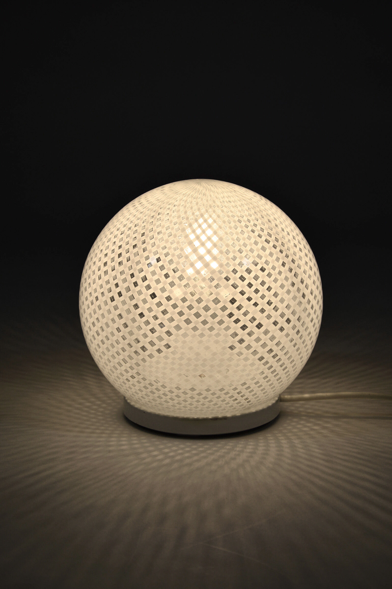 Lampe de table en verre, signée venini, années 1960