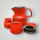 Vintage Melitta Ceracron coffee set – scarlet red – 1970s