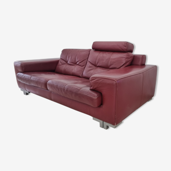 Sofa roche bobois red leather