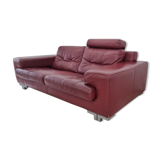 Sofa roche bobois red leather