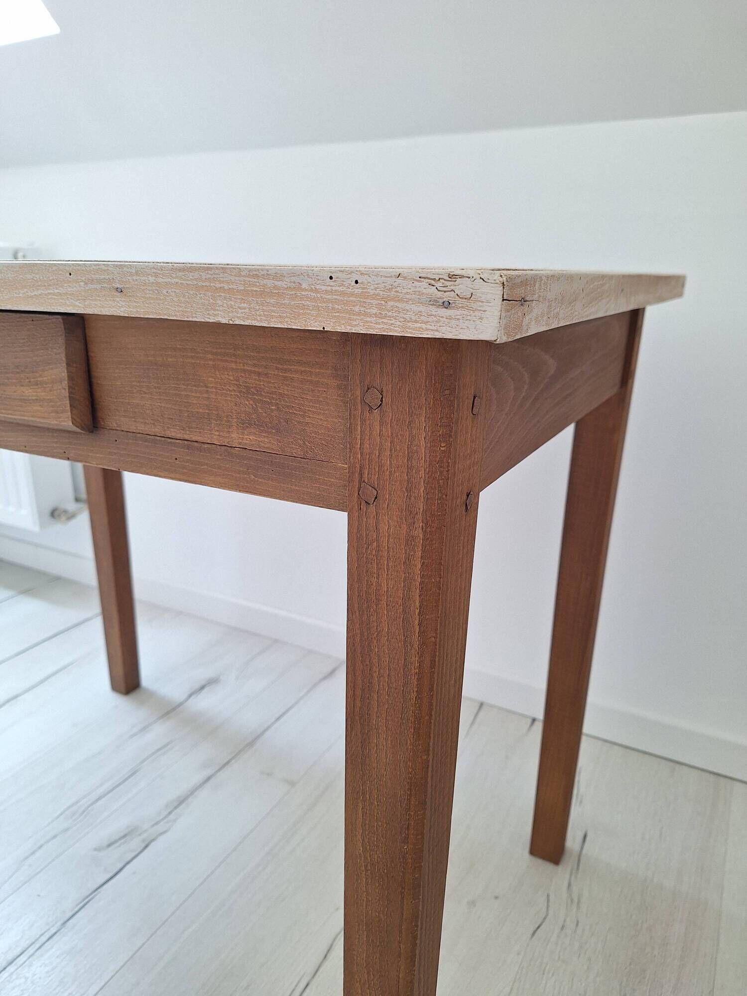 Farmhouse-style wooden desk / side table