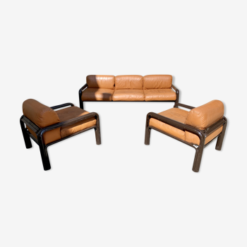 Sofa and 2 Knoll armchairs by Gae Aulenti