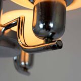 Lustre Art Déco Bauhaus chromé de Napako, ancienne Tchécoslovaquie, 1940