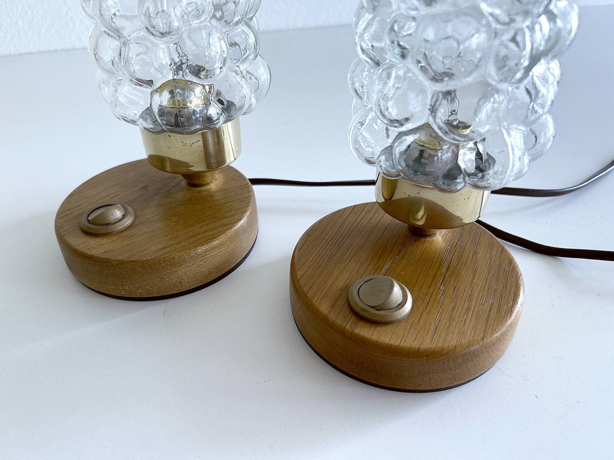 Pair Bubble Glass Scandinavian lights