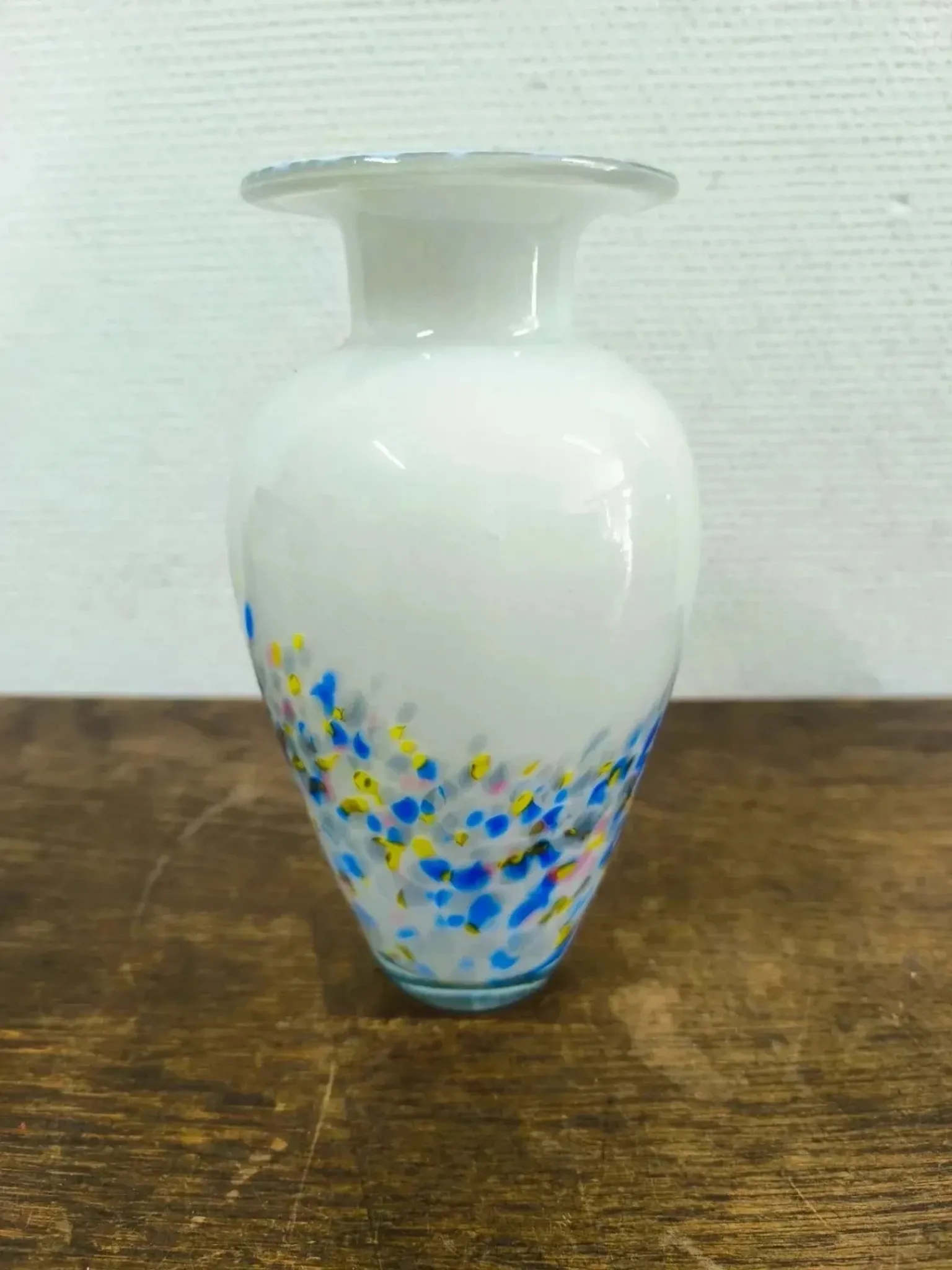 Vintage glass art vase Hans Jürgen Richartz 23 cm
