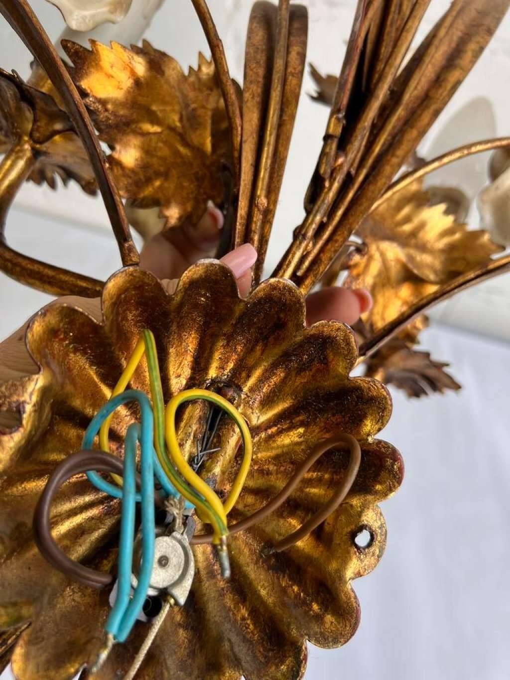 Vintage wall lamp / wall lamp in sheaf of wheat