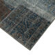 Handmade anatolian overdyed 173 cm x 240 cm grey patchwork rug