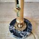 Table lamp with brass candle holder and marble base