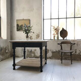 Butcher's table work central island marble