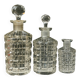 lot de 3 anciens flacons à Parfum, Cristal de Baccarat