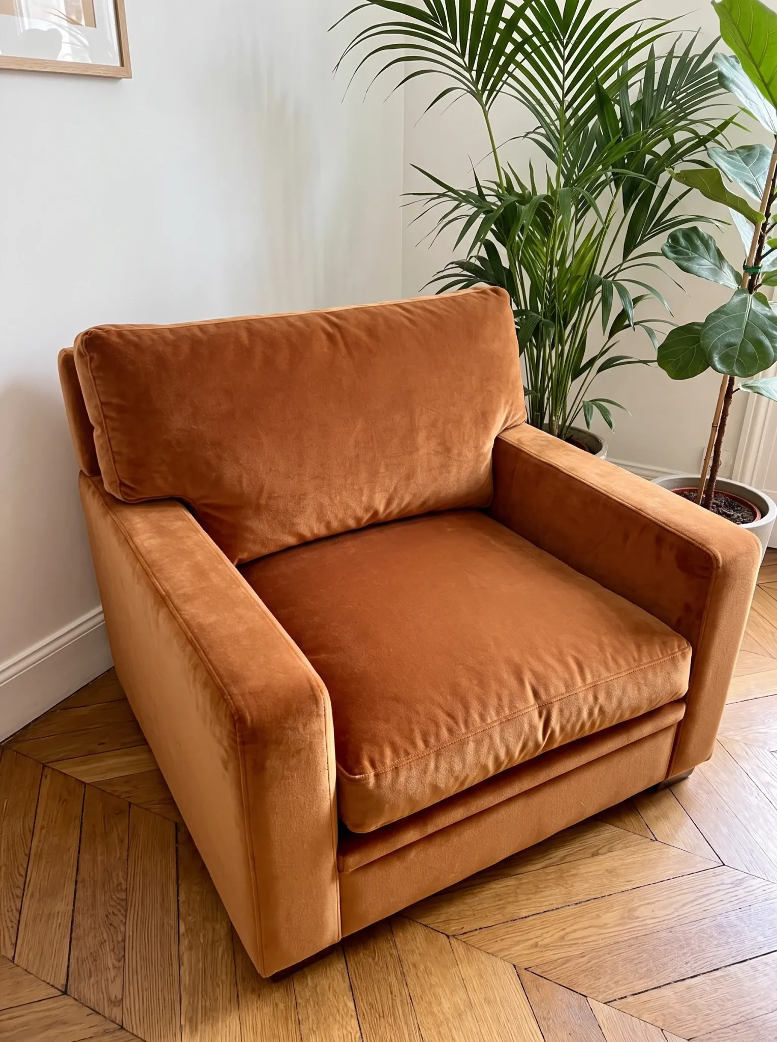 Fauteuil club contemporain - Refait à neuf