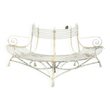 Arras bench for tree - vintage - white