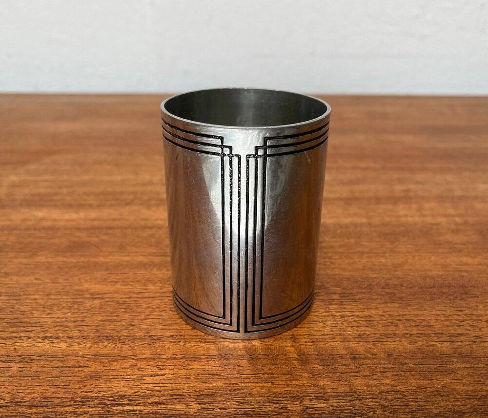Art Deco metal vase from Étéain, France