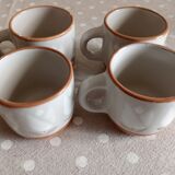 Enamelled stoneware coffee cups