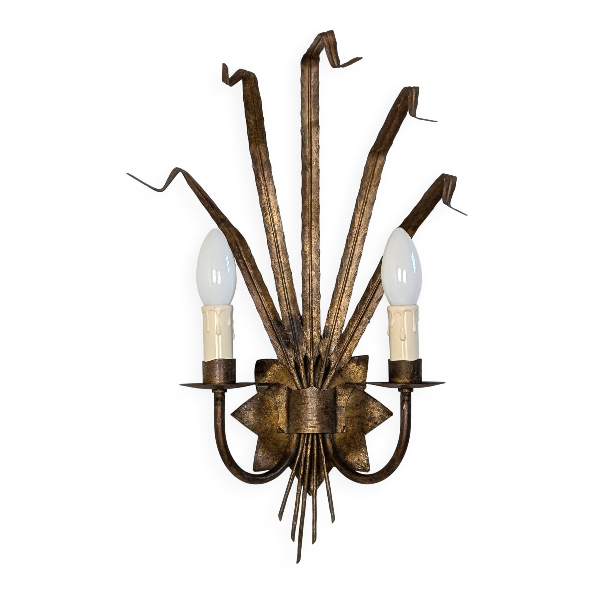 Gold leaf wall light