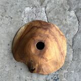 Small pendant light in corrugated teak leaf (Small D:30 H:20)