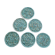 6 60s oyster plates green celadon Niderviller