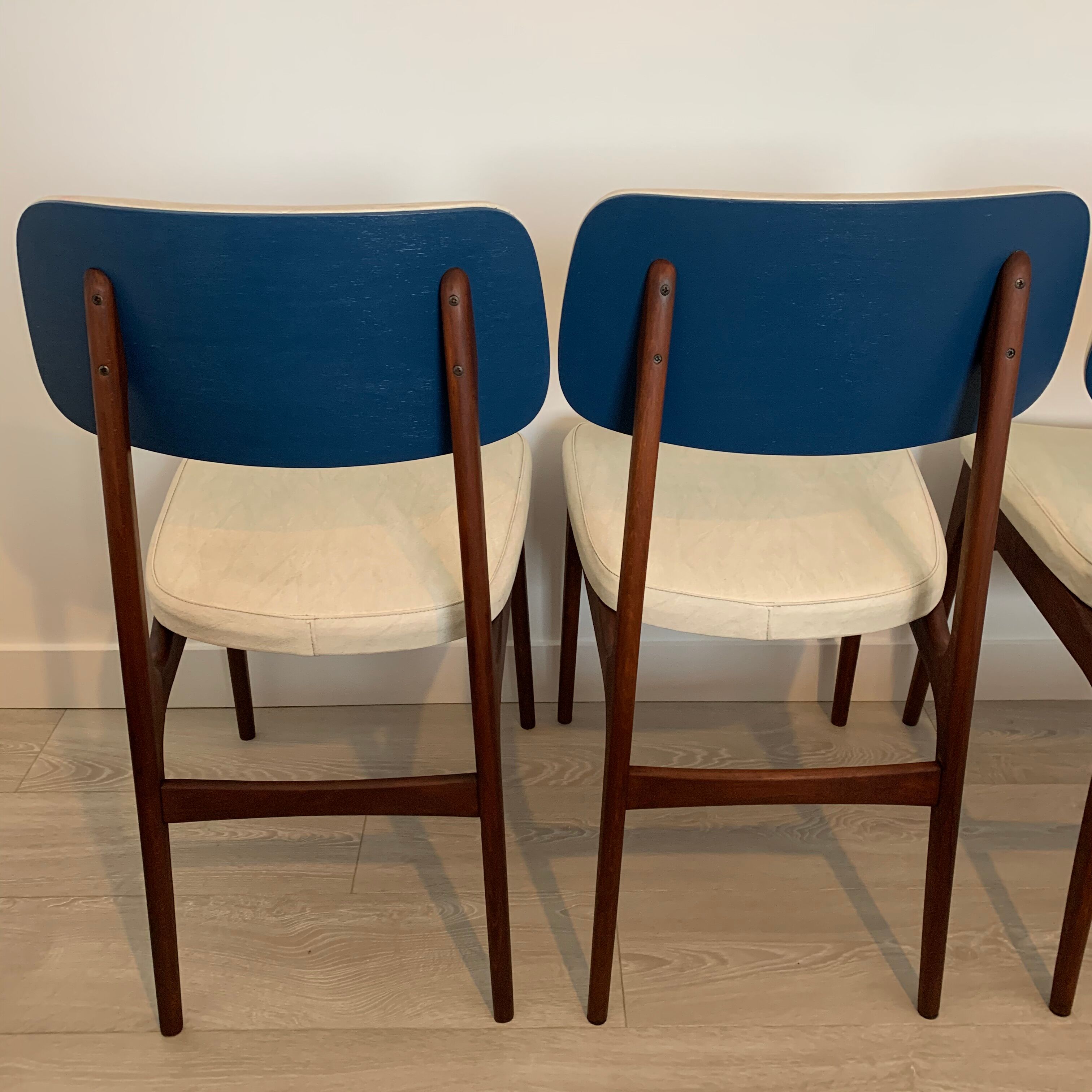Wooden and skai chairs