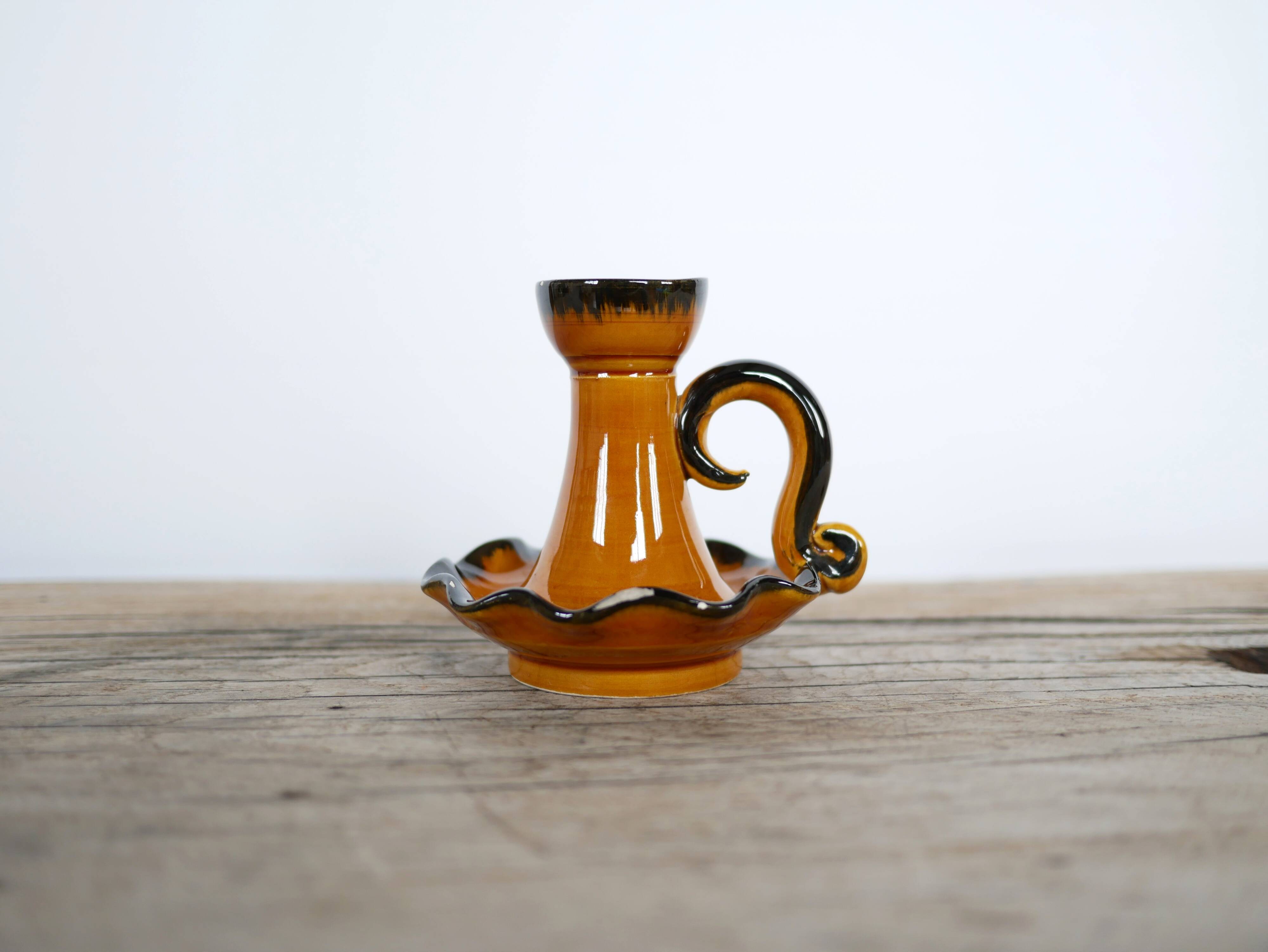 Vintage ceramic candle holder Vallauris