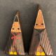 2 Japanese wooden dolls Kokeshi Yulinko