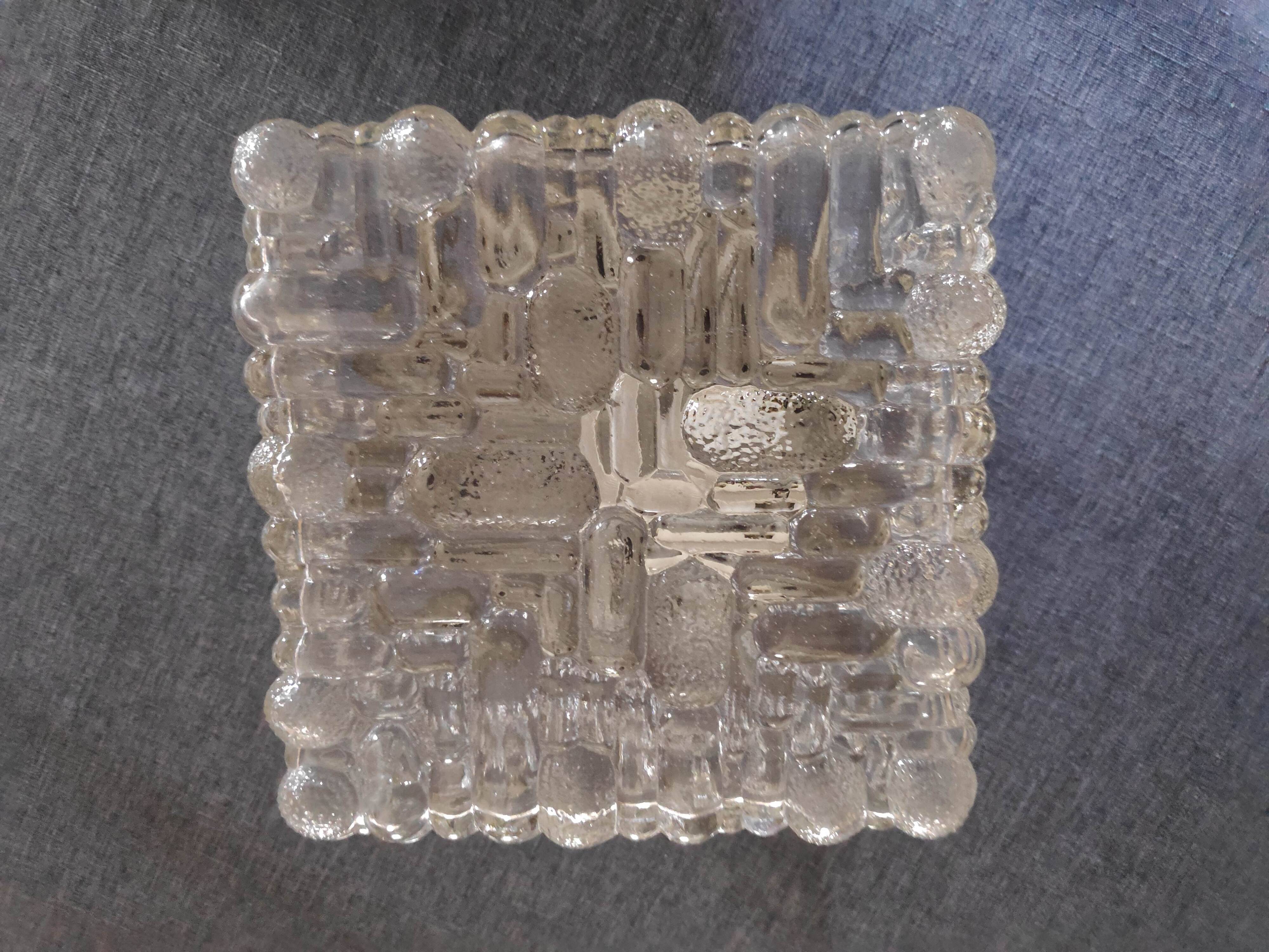 Square glass ceiling light