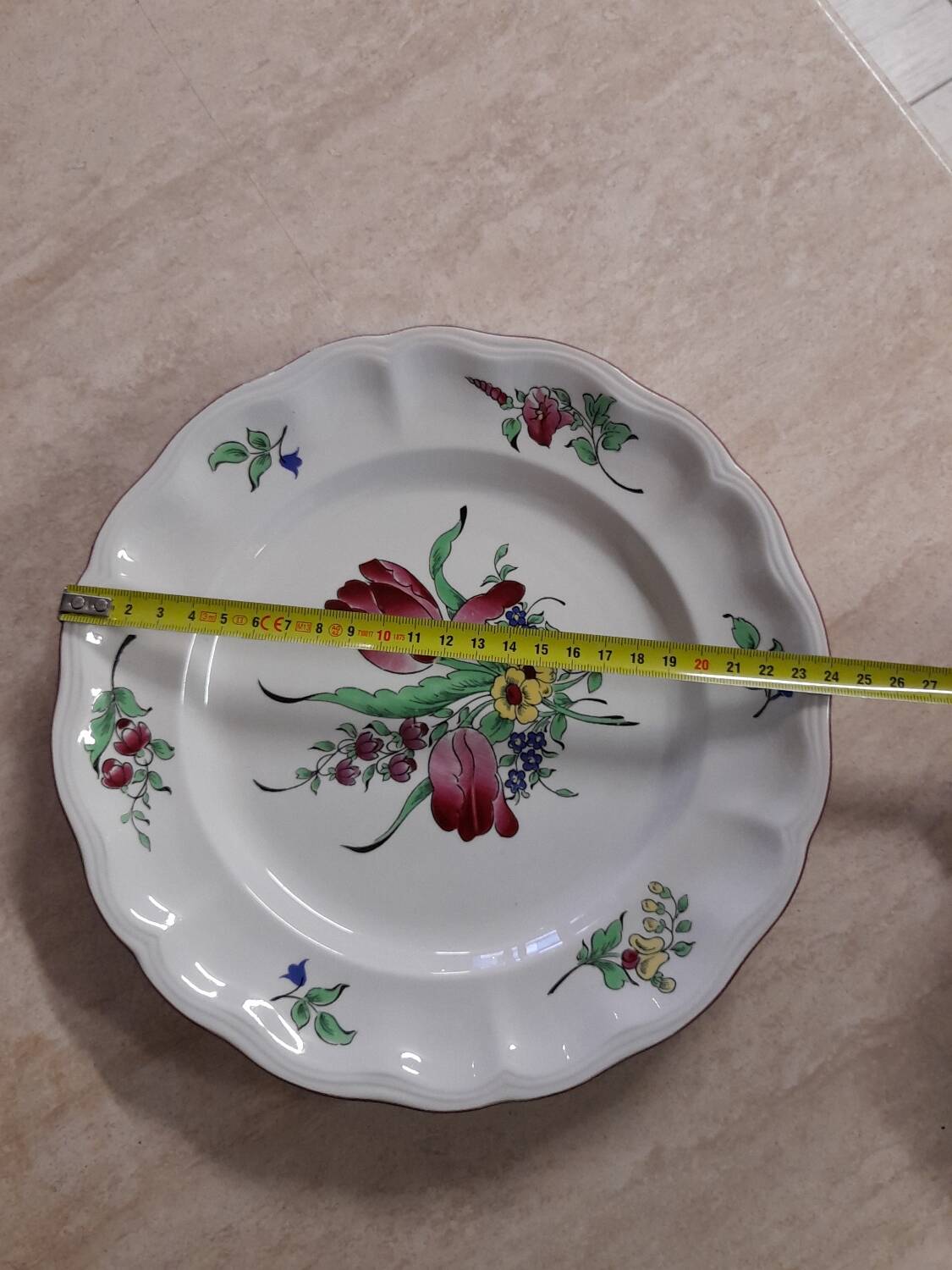7 Lunéville porcelain plates