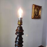 Vintage French lamp 1950/60 in turned wood