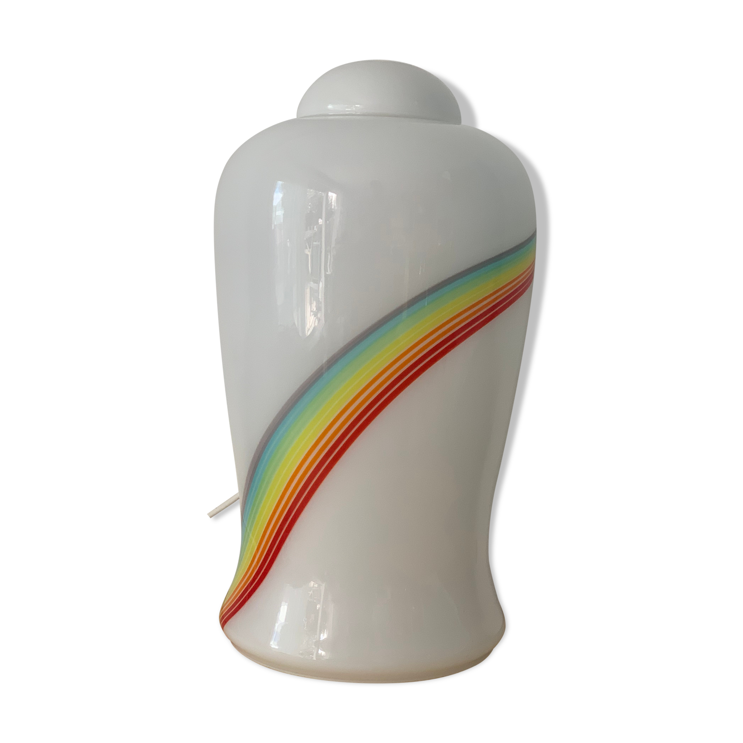 Lampe en verre Vetri Murano rainbow arc en ciel 1970