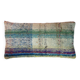 Vintage turkish kilim cushion cover , 30 x 60 cm