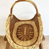 Rattan log basket