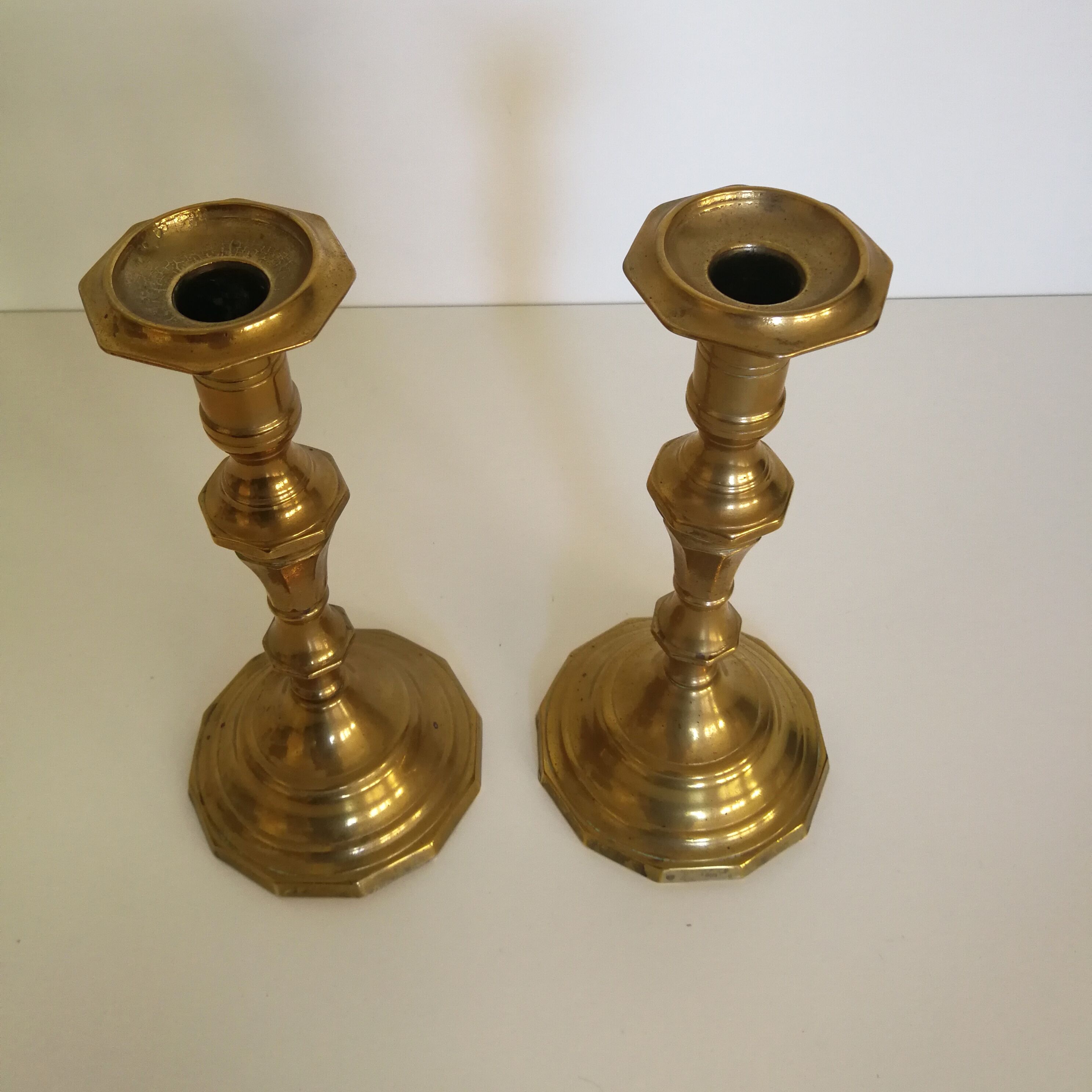 Pair of brass candlestick