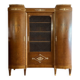 Louis XVI style showcase library in marquetry