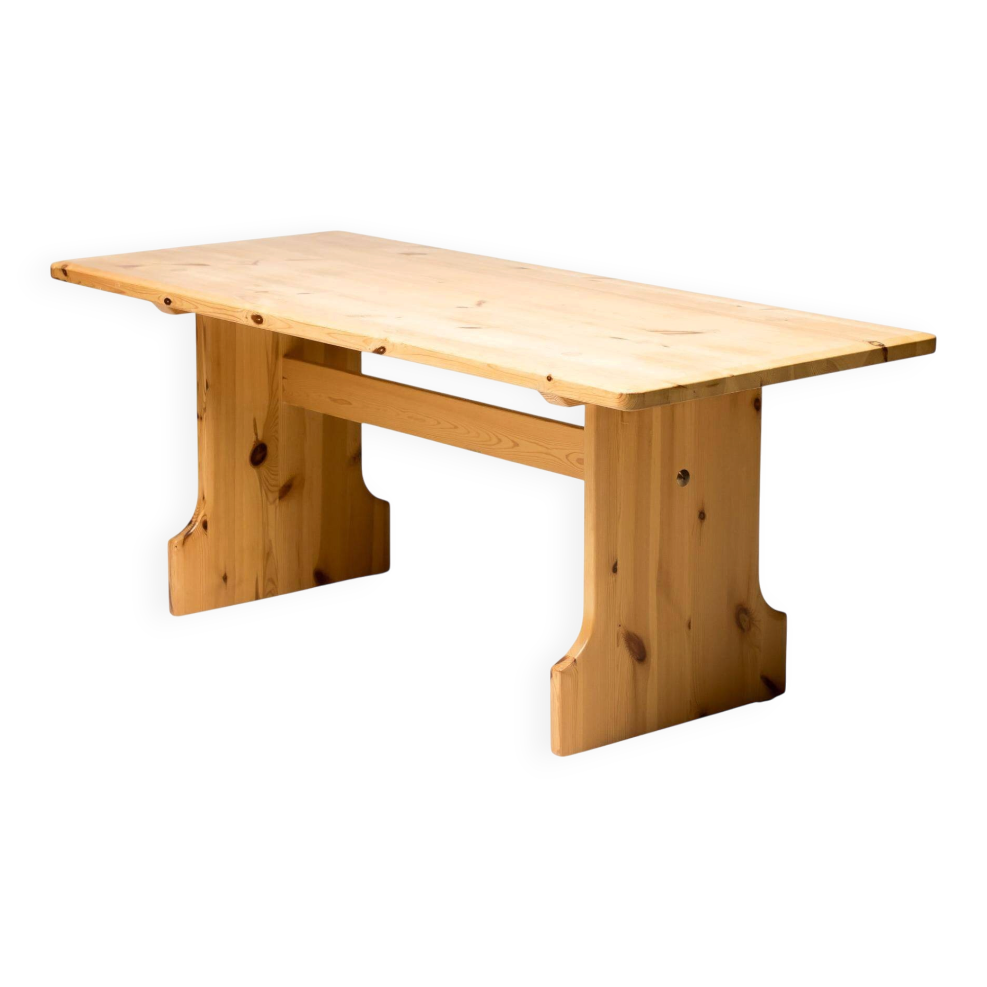 Table à manger scandinave du milieu du siècle dernier en pin de l'Oregon Roland Wilhelmsson