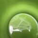 Glazed green cache-pot