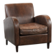 Fauteuil en cuir de mouton élégant et stylé avec un design épuré.