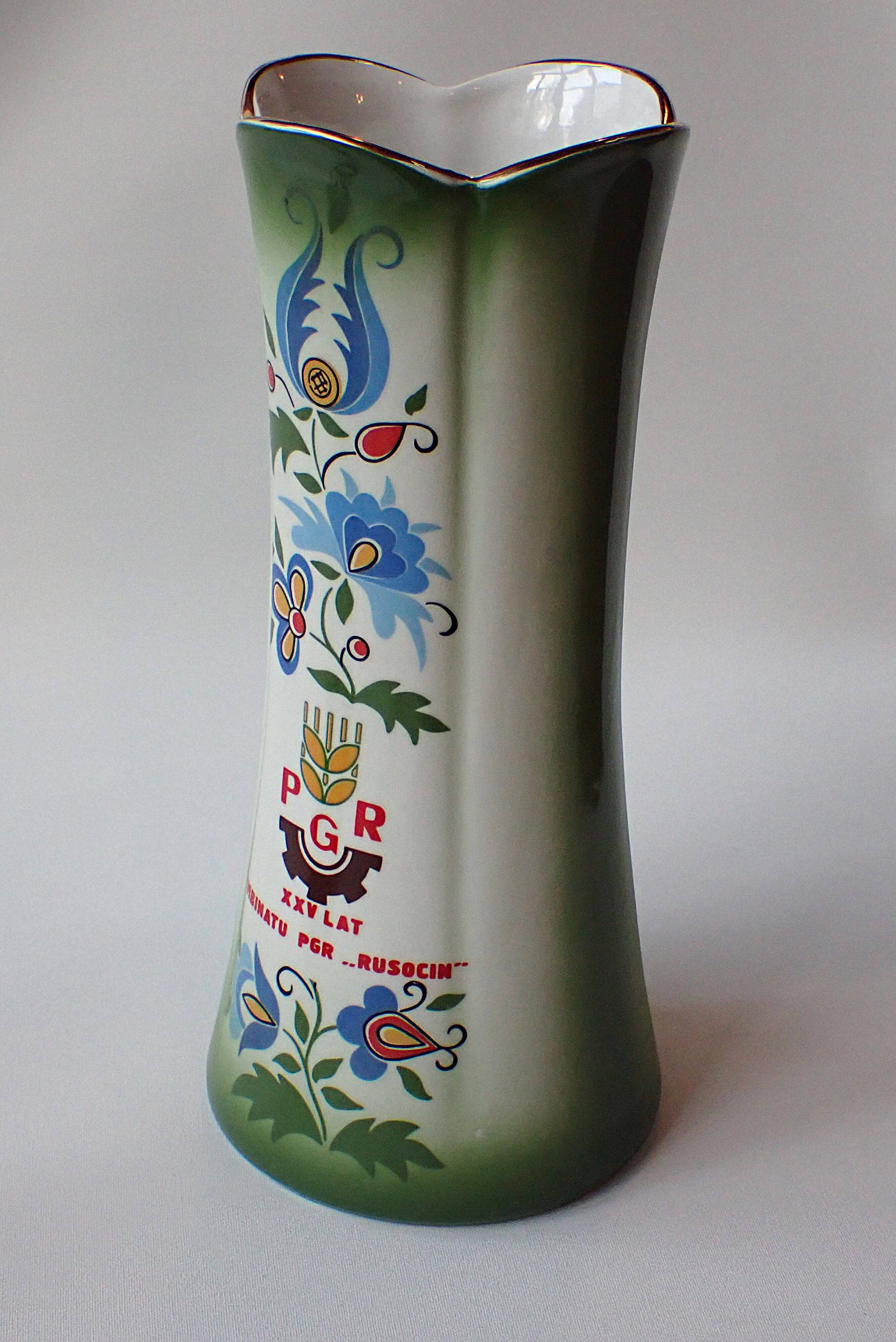 Large ceramic vase - Slavic folk decor - 1980s