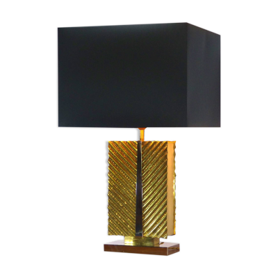 Lampe de table en laiton massif 1970