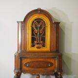 40s carved wooden display case