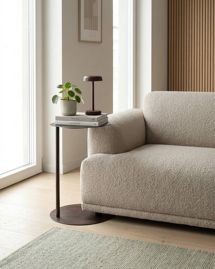 Modular hand-oxidized metal coffee & side table mod. SP-2X