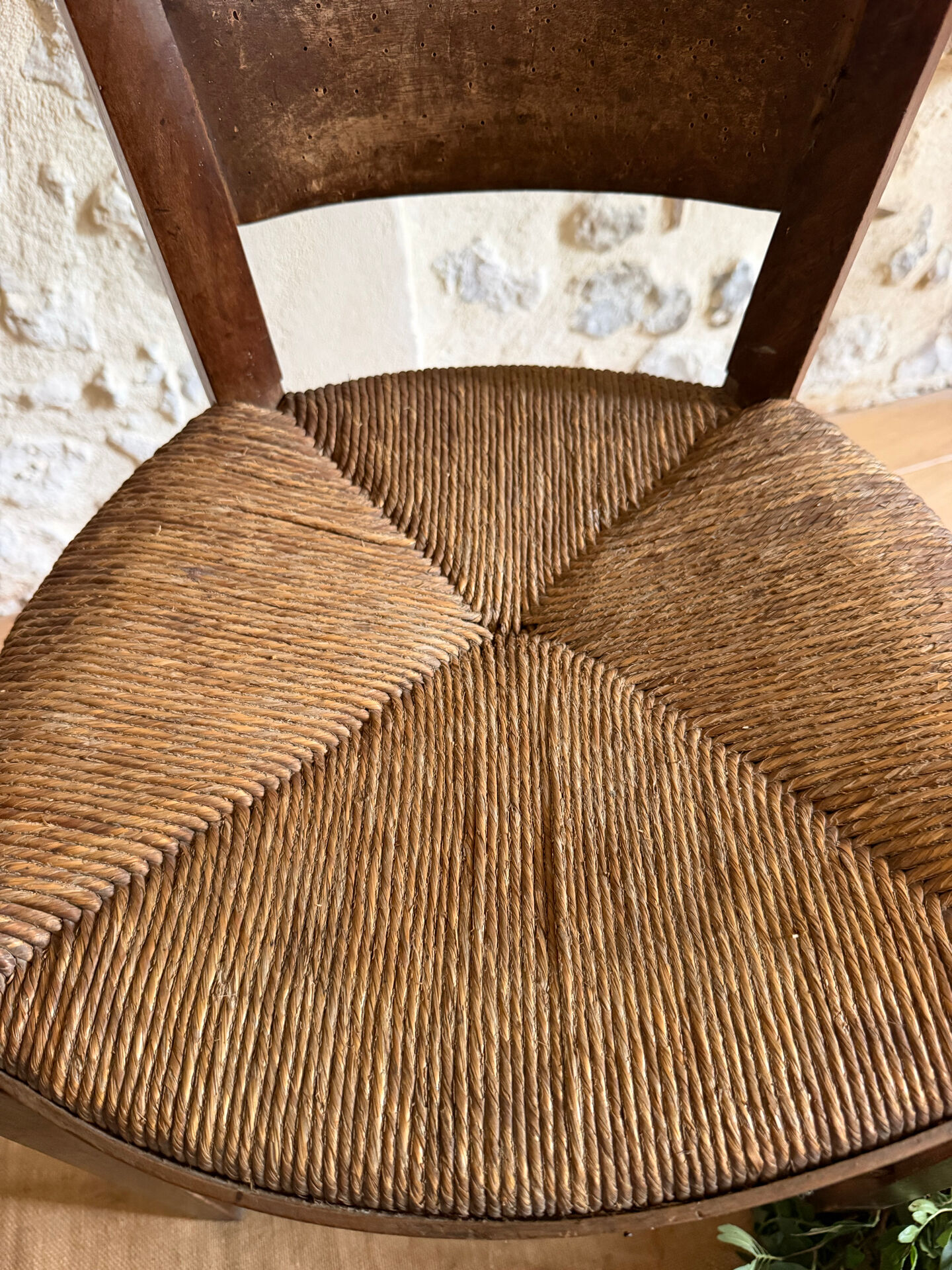 Old wooden country chair.