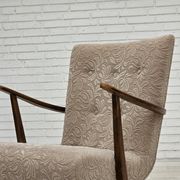 1960s, Danish armchair, furniture wool, beech wood.
