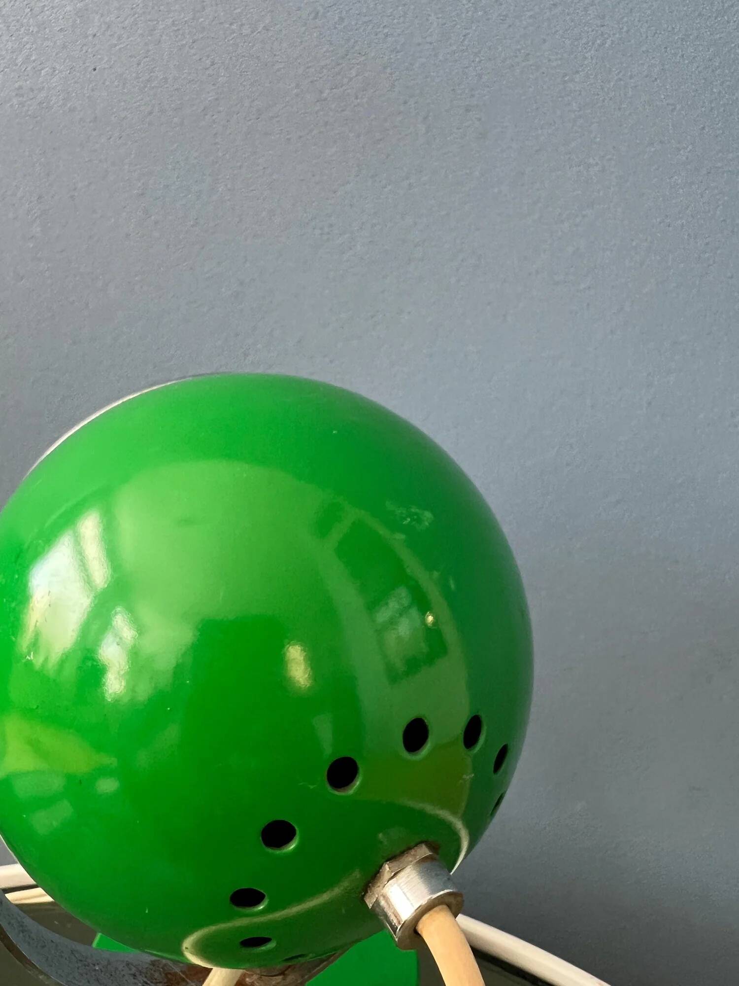 Vintage green space age eyeball table lamp