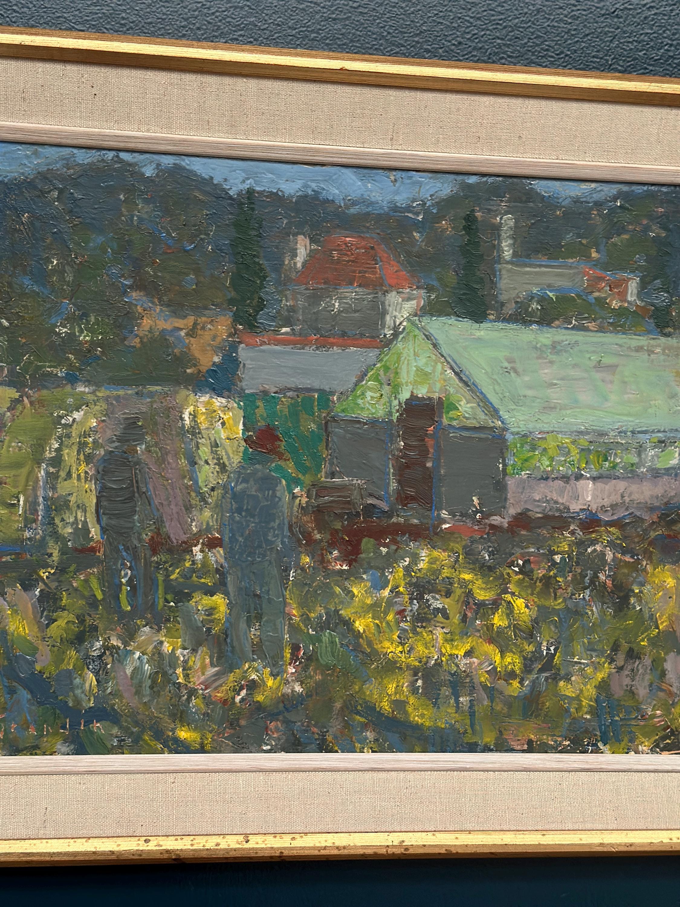 Original Swedish Oil on Panel – “Farm” by Svän Grandin – Signed – Vintage