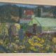 Original Swedish Oil on Panel – “Farm” by Svän Grandin – Signed – Vintage
