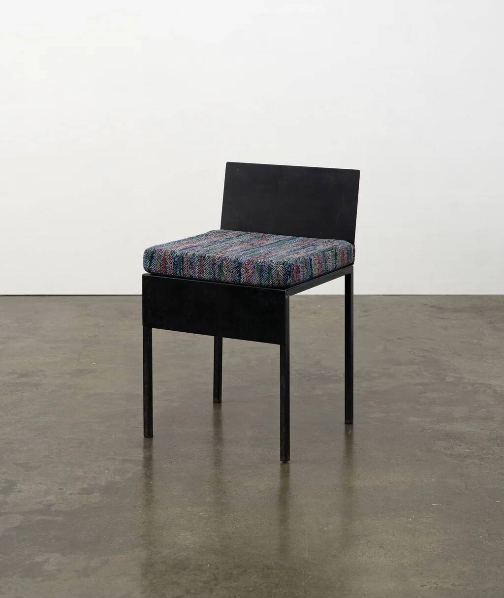 Postmodern steel dining chairs, Italy, c.1980 (1 of 10)