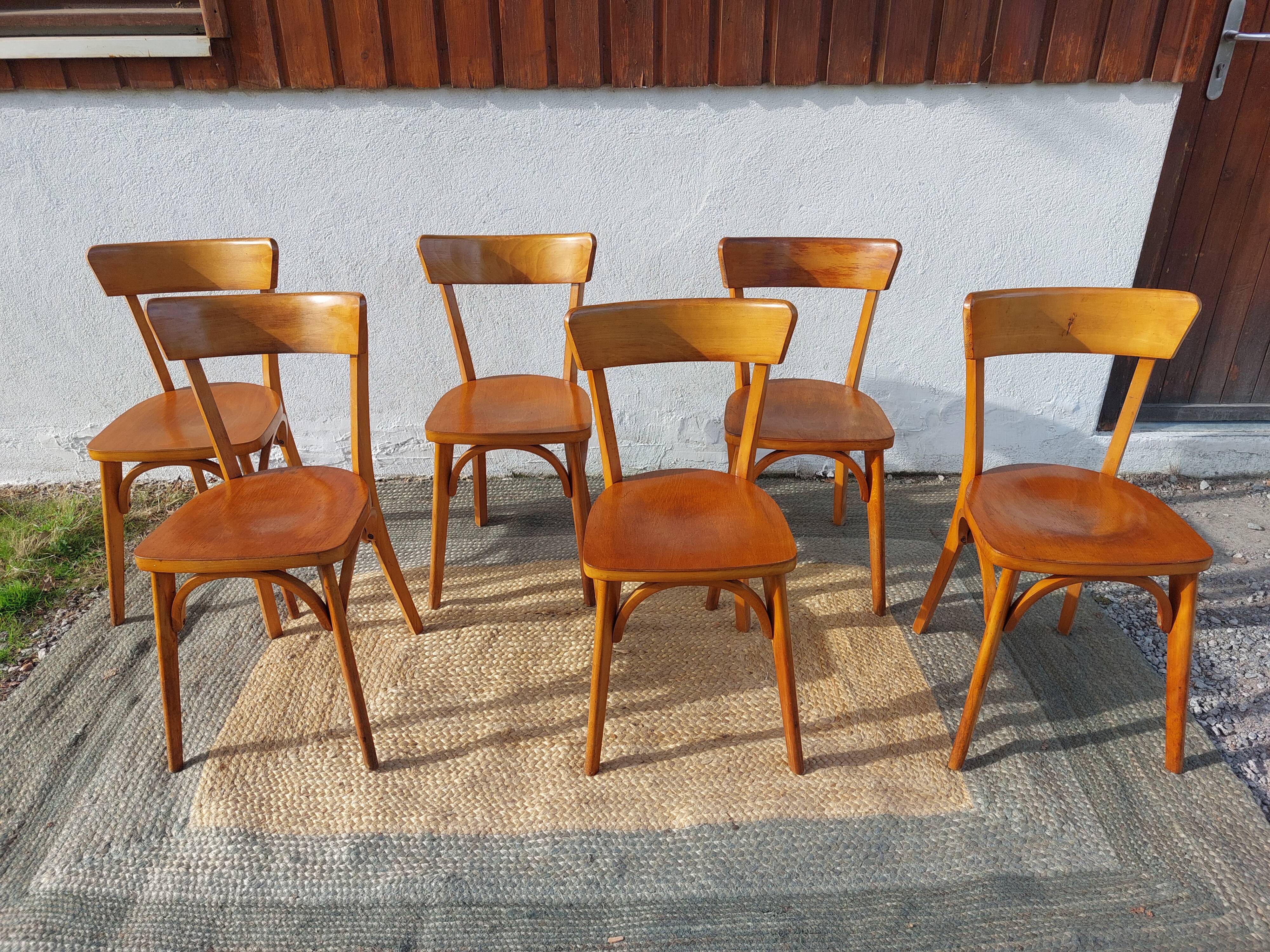6 chaises bistrot Luterma, vintage