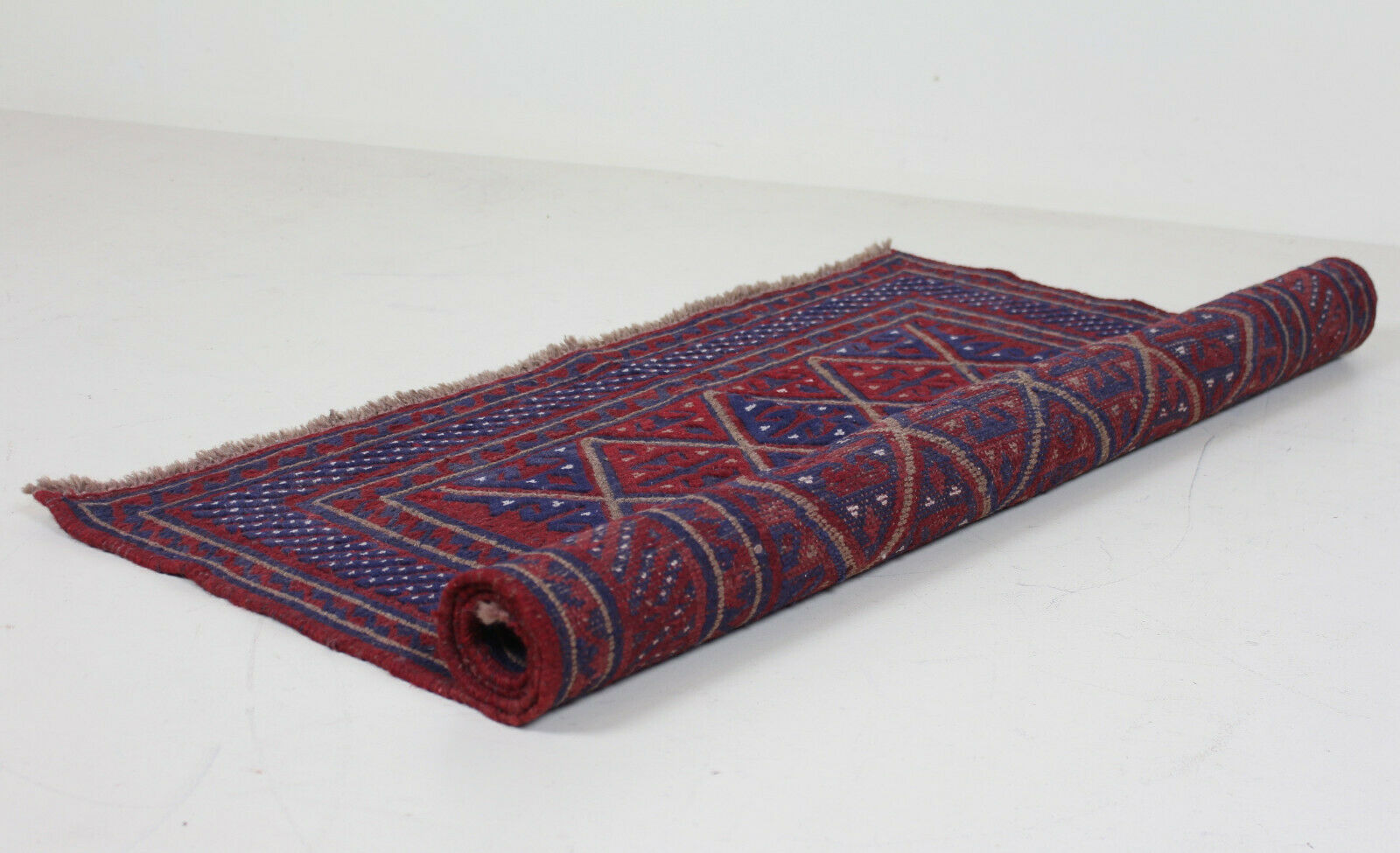 Afghan gazak geometric pattern rug 116x113cm