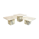 Suite of three marble trundle tables, 1970s