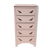 Chiffonnier rose poudré art déco