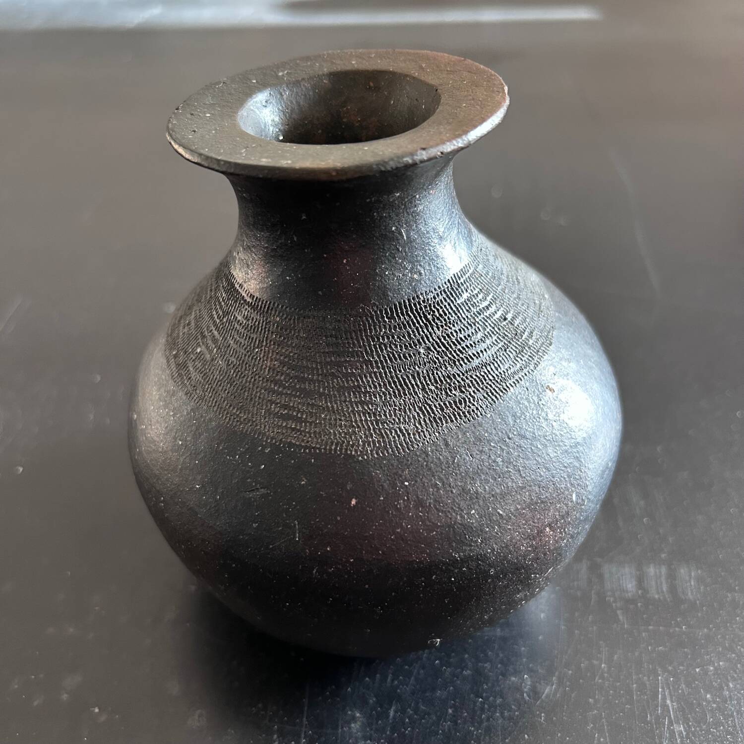 African black clay vase